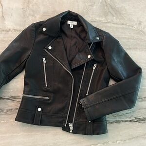 Topshop black moto jacket size US 4